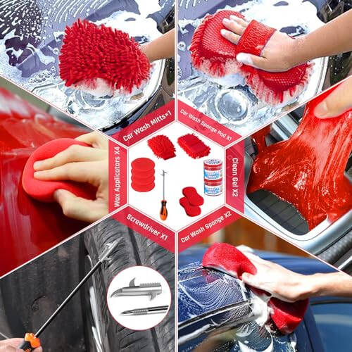 37PCS Car Detailing Kit Interior Cleaner, Auto Detailing Kit, Car Vacuum Car Interior Detailing Kit, Car Wash Kit with Bucket Detailing Brush Set Car Accessories for Motorcycle, Cars, Bikes, Wheels - 7