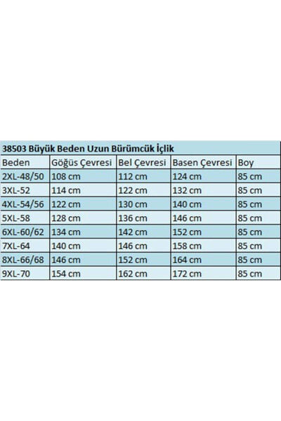 38503 Büyük Beden Uzun Bürümcük İçlik - Siyah - 2