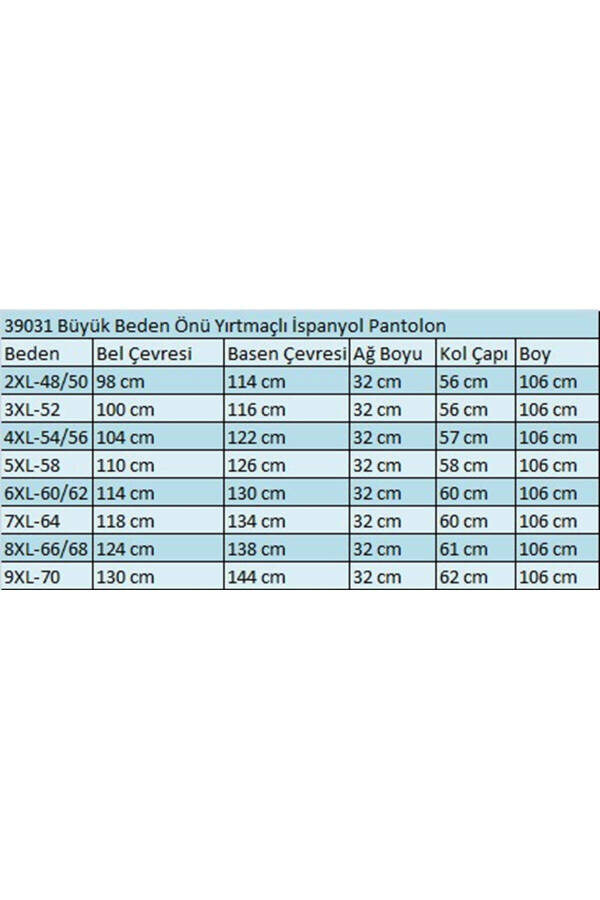 39031 Büyük Beden Önü Yırtmaçlı İspanyol Pantolon - Vizon - 2