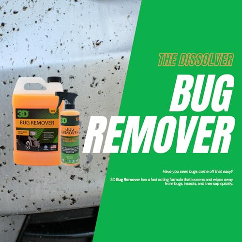 3D Bug Remover - All Purpose Exterior Cleaner & Degreaser to Wipe Away Bugs on Plastic, Rubber, Metal, Chrome, Aluminum, Windows & Mirrors, Suitable for use on Car Paint, Wax & Clear Coat (Gallon) - 2