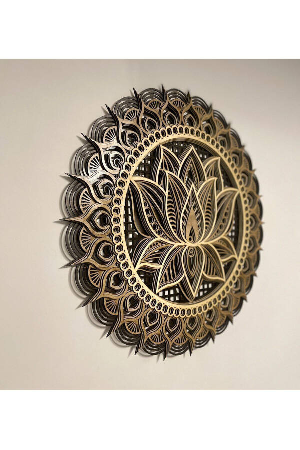 3D Multilayer Mandala Luxury Wooden Decorative Custom Design Wall Ornament 5 Layers - 2