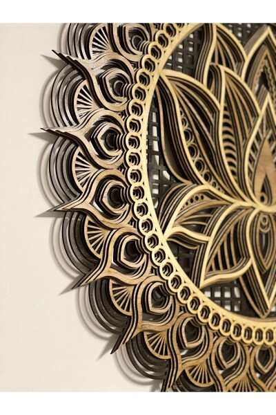 3D Multilayer Mandala Luxury Wooden Decorative Custom Design Wall Ornament 5 Layers - 3