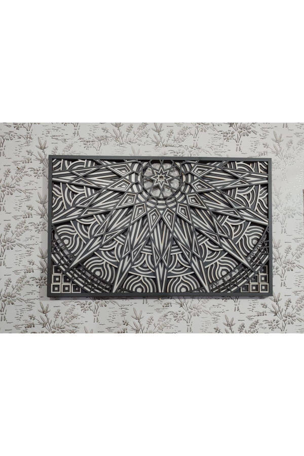 3D Multilayer Mandala Luxury Wooden Decorative Custom Design Wall Ornament 8 Layers - 1