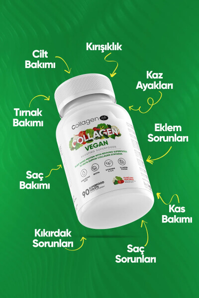 3'LÜ Biyotin, Hyaluronik Asit, Amino Asit ve Bitki Bazlı Protein Tozu ile Vegan Kolajen Desteği 270 - 5