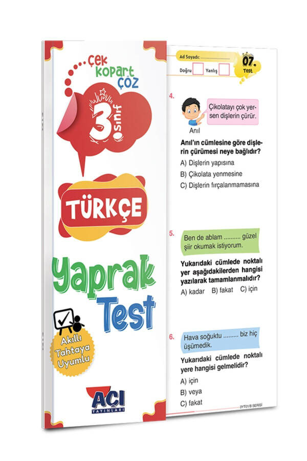 3rd Grade Math Turkish Science Life Science English Leaf Test Set 5 Tests - 8