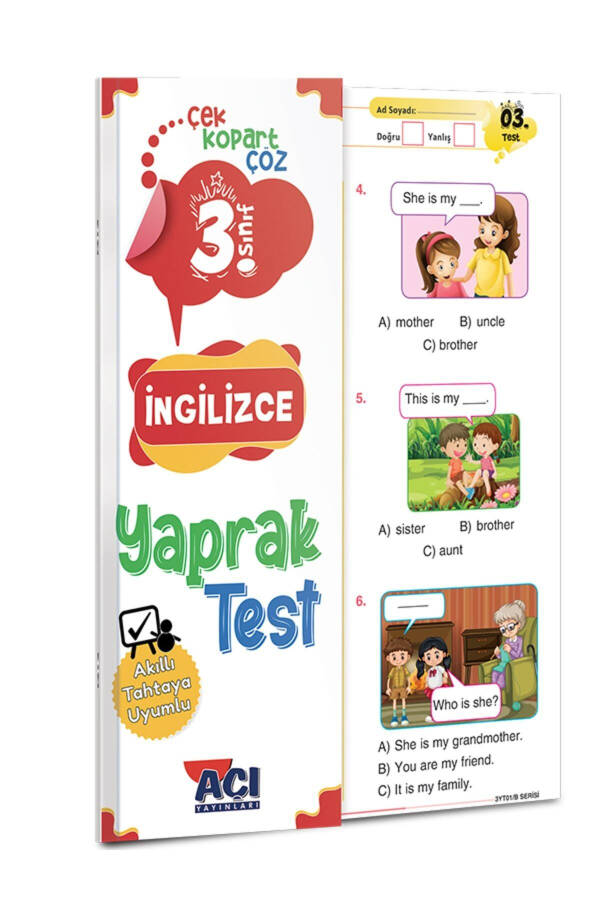 3rd Grade Math Turkish Science Life Science English Leaf Test Set 5 Tests - 12