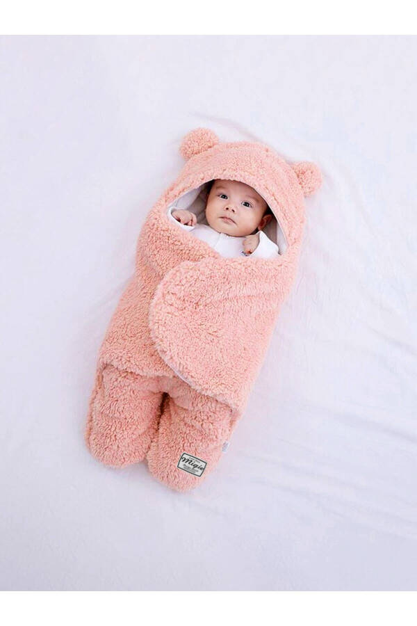 4-7 Months Baby Sleeping Bag, Curly Wellsoft Plush Pink - 8