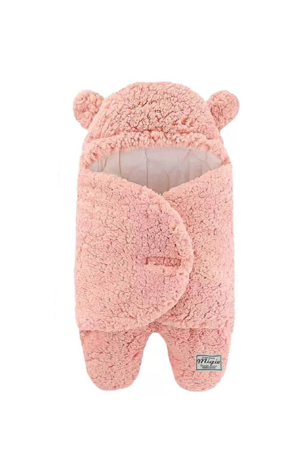 4-7 Months Baby Sleeping Bag, Curly Wellsoft Plush Pink - 1