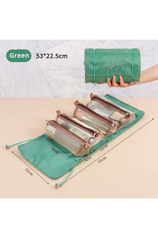 4-in-1 Compartment Foldable Makeup Bag Women Multifunctional Storage Bag - 9