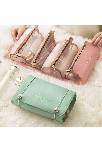 4-in-1 Compartment Foldable Makeup Bag Women Multifunctional Storage Bag - 10