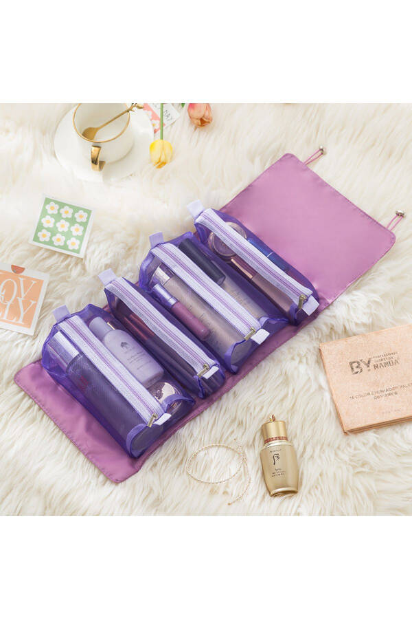 4-in-1 Divided Foldable Makeup Bag Women Multifunctional Storage Bag - 2