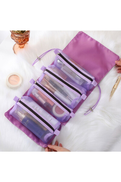 4-in-1 Divided Foldable Makeup Bag Women Multifunctional Storage Bag - 4