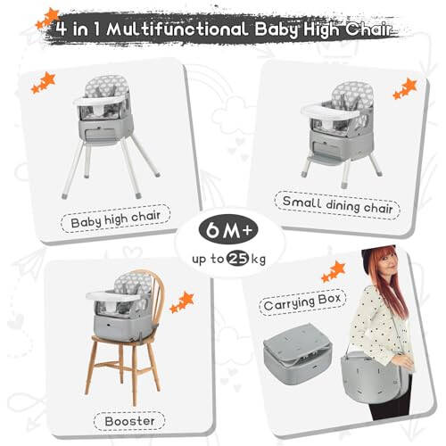 4-in-1 Portable Baby High Chair - 31