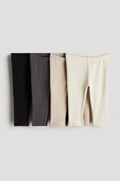 4-pack cotton jersey leggings - 1