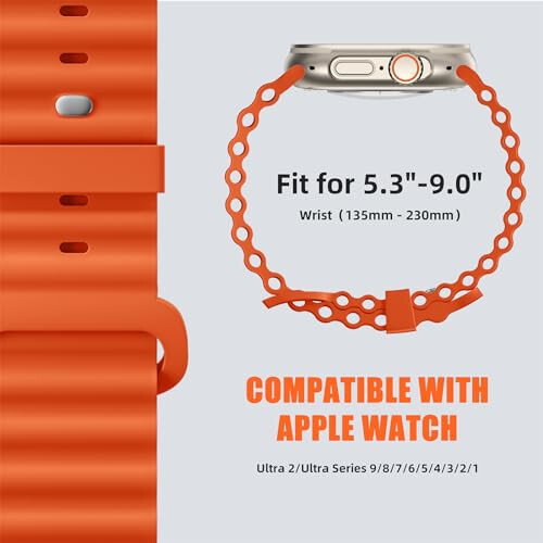 4 Pack Ocean Bands Compatible with Apple Watch Ultra Band 49mm 45mm 44mm 42mm Men Women, Soft Silicone Straps Sport Rugged Smartwatch Replacement for IWatch Ultra Ultra 2 Series 9 8 7 6 5 4 3 2 1 SE - 6