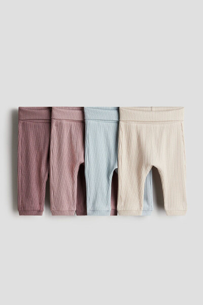 4-Pack Ribbed & Cotton Pants - 1