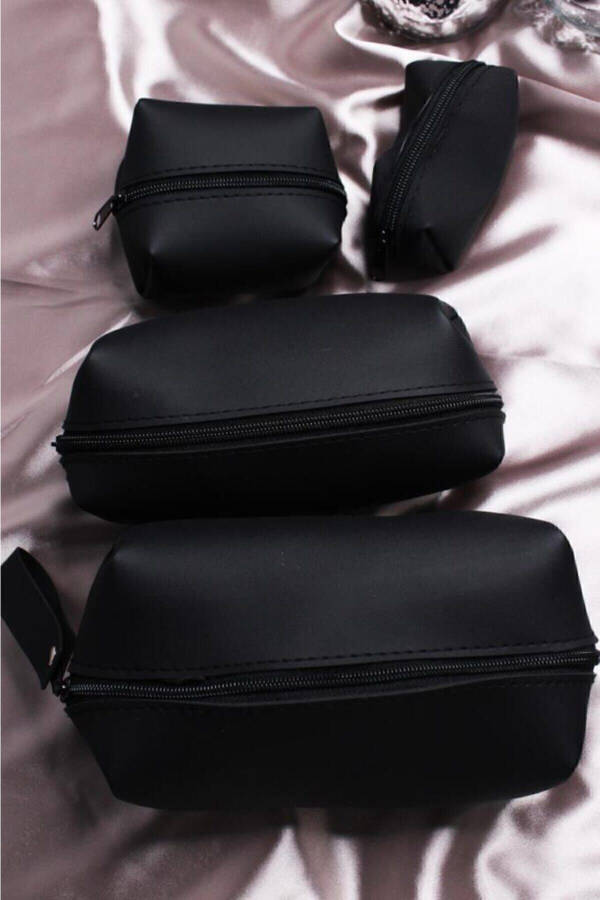 4-Piece Black Makeup Bag - 2