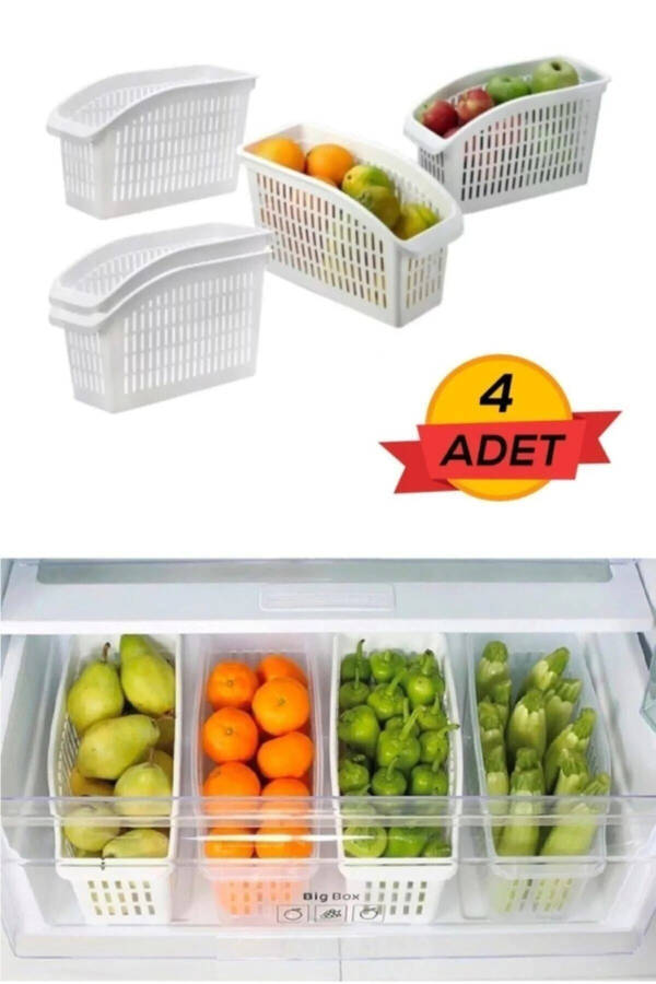 4 Pieces Refrigerator Vegetable Fruit Organizer - BDD-85 - 2