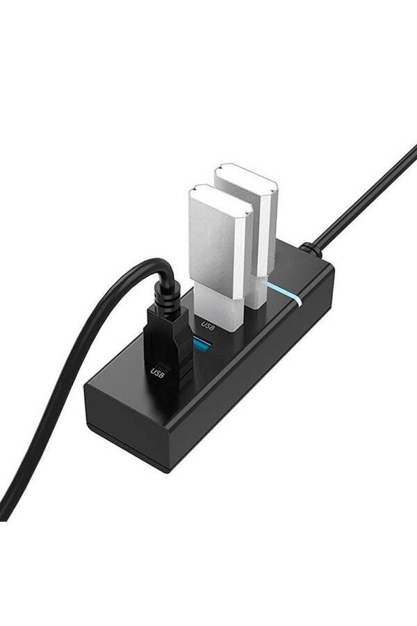 4 Port USB Hub 3.0 USB Çoklayıcı USB Çoğaltıcı Switch Port Işıklı 1.2 Mt - 8