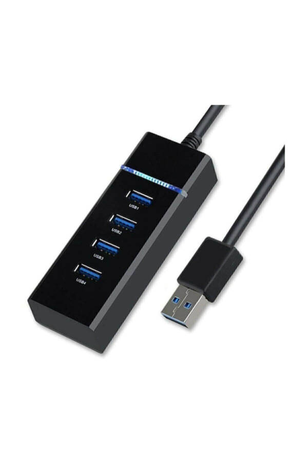 4 Port USB Hub 3.0 USB Çoklayıcı USB Çoğaltıcı Switch Port Işıklı 1.2 Mt - 3