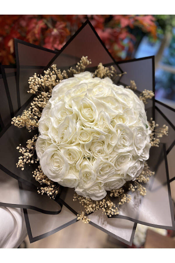 41 White Rose Proposal Flower - Artificial Flower Proposal Bouquet - White Rose - 9