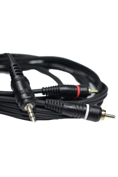 4794s 3.5mm Stereo 2 RCA Aux Audio Eshitish Apparati Konvertor Simi (1.8 metr) - 2