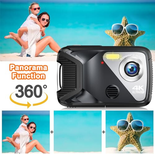 4K Waterproof Digital Camera with 32GB Card Underwater Digital Camera for Kids Point and Shoot Camera Portable Camera for Teens Students Boys Girls - 7