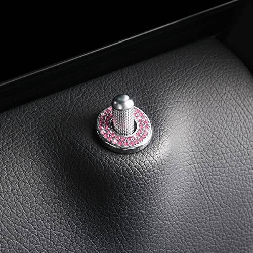 4PCS Bling Inner Car Door Lock Cover Stickers, Rhinestones Pull Rod Bolt Decorations, Crystal Auto Decals for Women Girls, Sparkly Car Door Lock Pin Caps for C Class C200L GLC260 C260L - 5