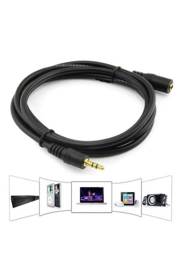 5 metr 3,5 mm Stereo Quloqchin Aux Ovoz Kengaytirish Simi 5 Mt - 5