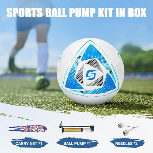 5 Numara PU Deri Futbol Topu, Yetişkinler Gençler Ergenler Unisex Gençler Antrenman Futbolu 32 Panel Makine Dikişli, İdeal Hediye İç Mekan Dış Mekan Oyunu Çapraz Yıldız Desenli Top Pompa ve İğnelerle... - 2