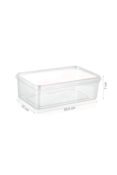 5 Pack Frozen Meal Meat and Vegetable Storage Containers 2000 ml - Portion Freezer Chop Box - 10