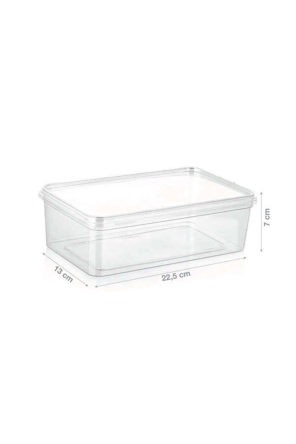 5 Pack Frozen Meal Meat and Vegetable Storage Containers 2000 ml - Portion Freezer Chop Box - 10