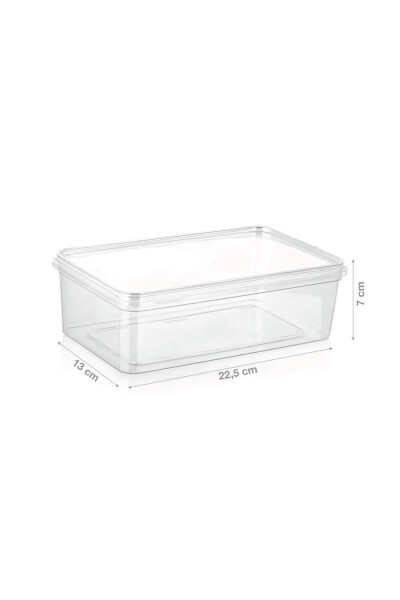 5 Pack Frozen Meal Meat and Vegetable Storage Containers 2000 ml - Portion Freezer Chop Box - 4