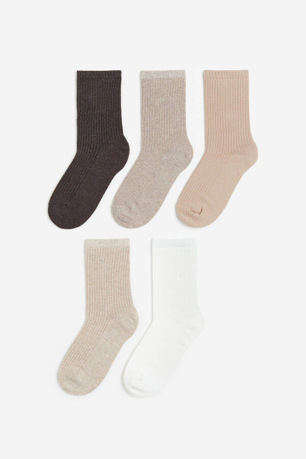 5-pack ribbed socks - 1