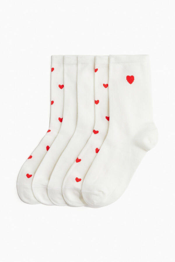 5-pack ribbed socks - 1