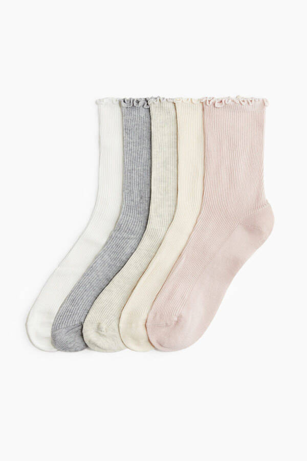 5-pack ribbed socks - 1