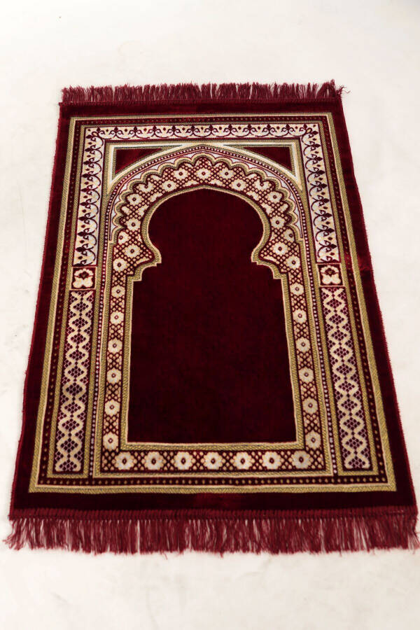 5 Piece Thick Velvet Prayer Rug Set - 6