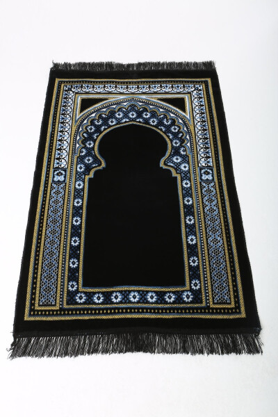 5 Piece Thick Velvet Prayer Rug Set - 7