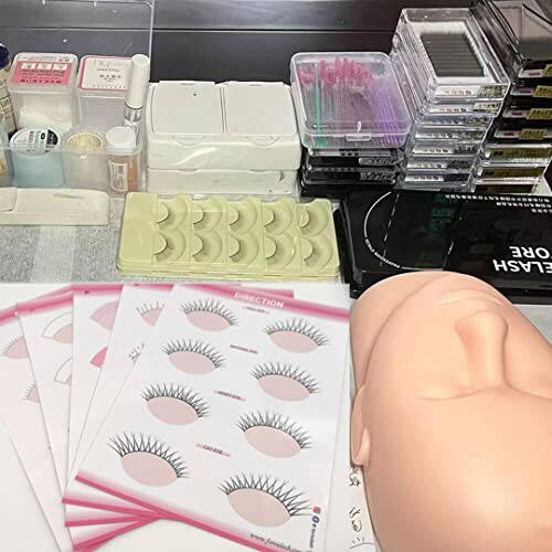 5 Sheets Lash Mapping Exercise Cards for Eyelash Beginners Lash Extension Supplies (B) - 4