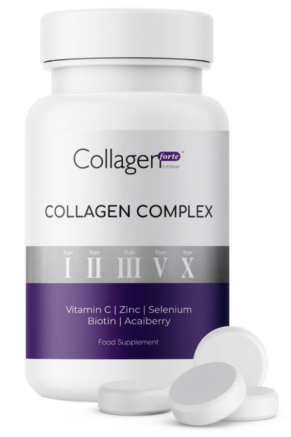 5 Type Collagen Complex Type 1,2,3,5 & Type 10 Biotin, Zinc, Selenium, Vitamin C & Acai, 90 Tablets - 9