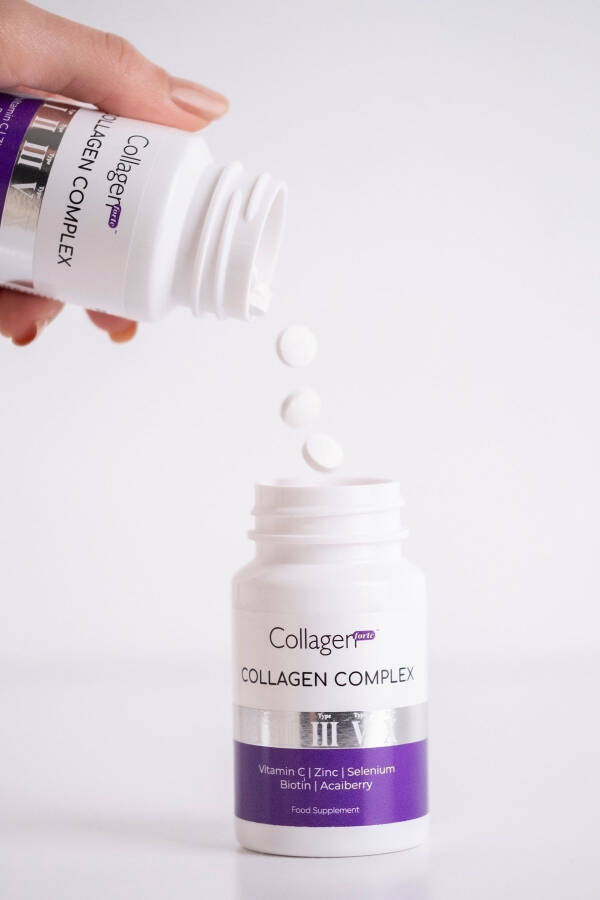 5 Type Collagen Complex Type 1,2,3,5 & Type 10 Biotin, Zinc, Selenium, Vitamin C & Acai, 90 Tablets - 8