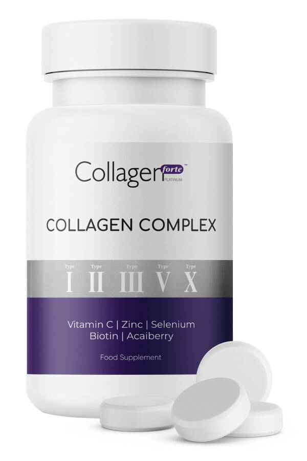 5 Type Collagen Complex Type 1,2,3,5 & Type 10 Biotin, Zinc, Selenium, Vitamin C & Acai, 90 Tablets - 17