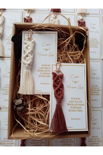 50 pcs Macrame Keychain for Wedding, Engagement, Birthday Gift - 1