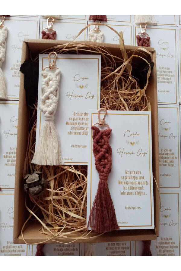 50 pcs Macrame Keychain for Wedding, Engagement, Birthday Gift - 1