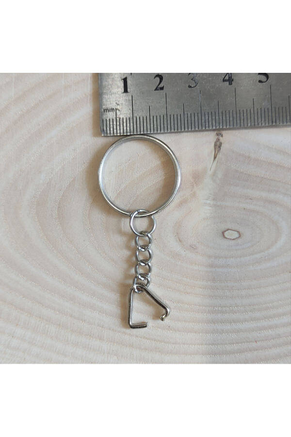 50 Pieces - 25 mm Chain Metal Keychain Ring Silver Color Amigurumi and Macrame - 7