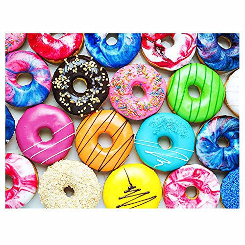 500 Pieces Jigsaw Puzzles Donuts for Adults and Teens and Kids Family Happy Gift Idea New - 1