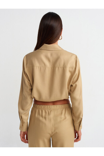 50488 Cargo Pocket Blouse - Camel - 18