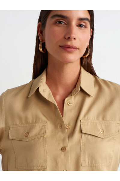 50488 Cargo Pocket Blouse - Camel - 20