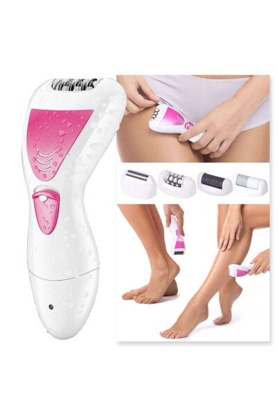 5201-yg Pro Model 4 in 1 Waterproof Epilator Device Hair Removal Machine Heel Rasp - 3