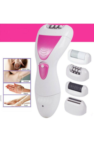 5201-yg Pro Model 4 in 1 Waterproof Epilator Device Hair Removal Machine Heel Rasp - 5